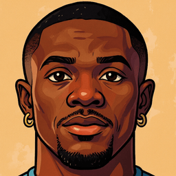 Pixel art portrait of Eric Bailly