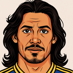 Pixel art portrait of Edinson Cavani