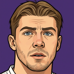 Pixel art portrait of Rasmus Hojlund