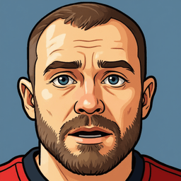 Pixel art portrait of Christian Eriksen